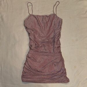 Elegant Pink Glitter Dress